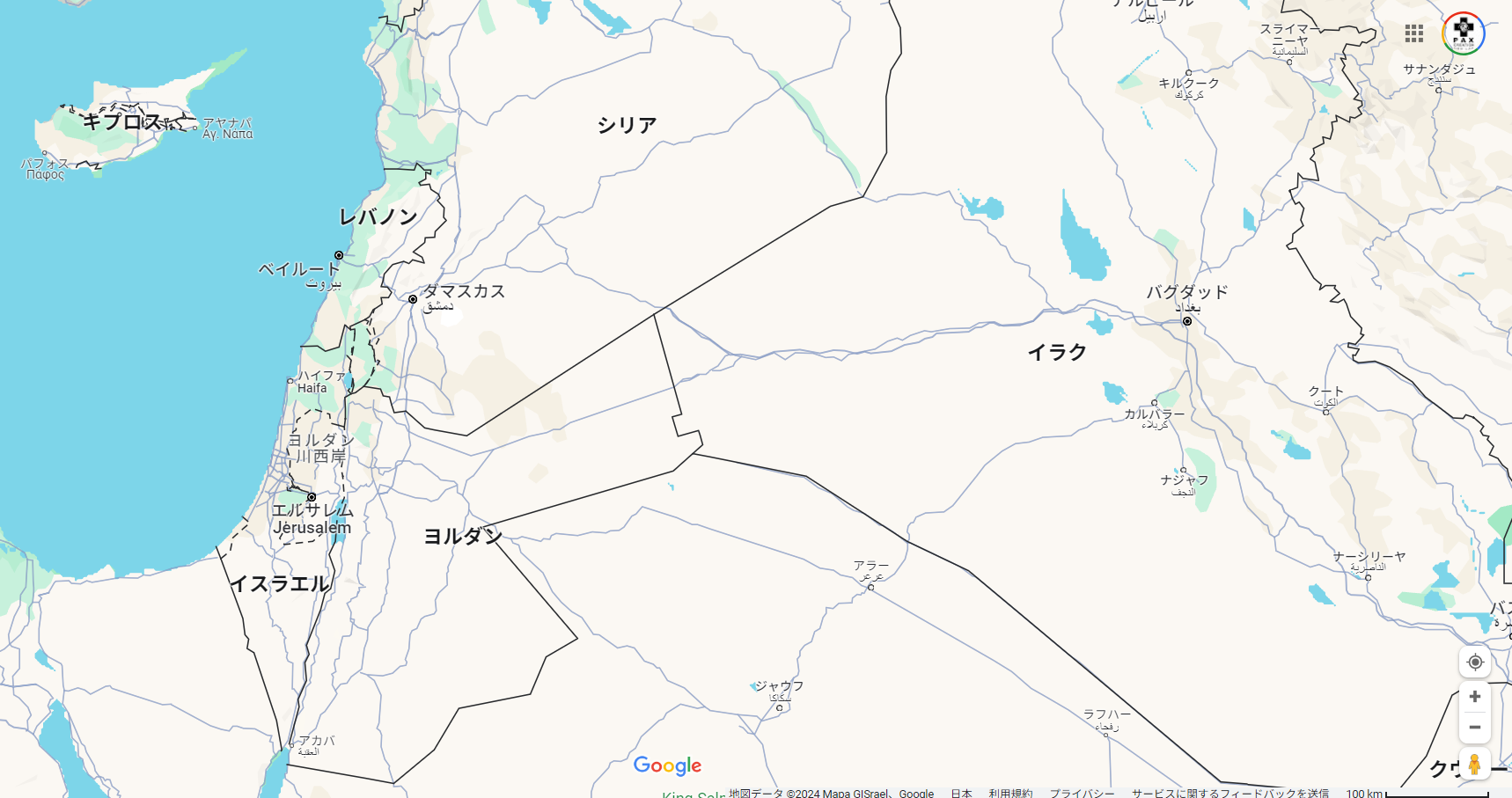 Maps of Syria and Israel